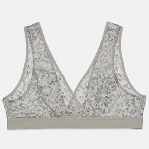 Jason Wu Satin Dot Sheer Bralette Size Medium